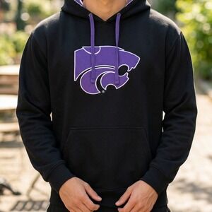 Stadium Athletics Mens Kansas State Wildcats K-State Hoodie Black Purple XL